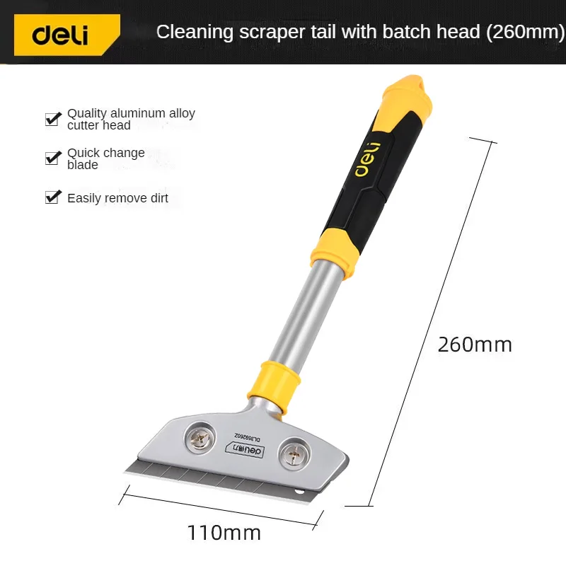 Deli แบบพกพามีดทําความสะอาดทําความสะอาดพลั่วเครื่องตัดกระเบื้องแก้ว Scraper ใบมีดตะเข็บกําจัดเครื่องใช้ในครัวเรือนครัวมือเครื่องมือ