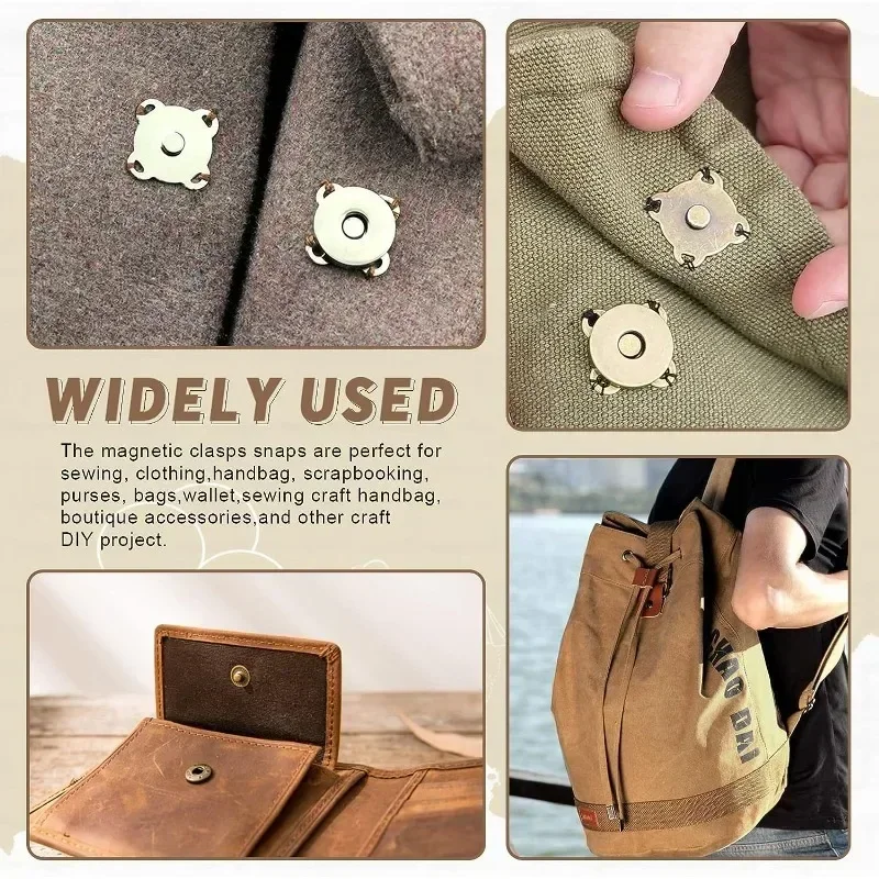 2/20 Stück DIY Nähen Metall Magnetknöpfe Verschlüsse für Geldbörse Handtaschen Herstellung Knöpfe Schlösser Pflaumenblütennadeln Kleidung Bastelknöpfe