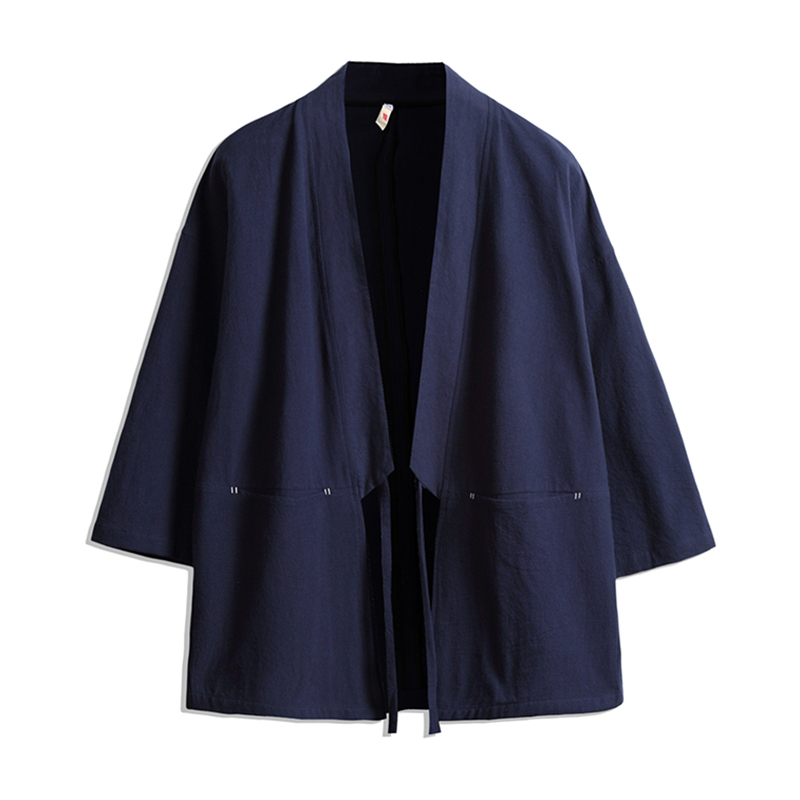 2023 Mùa Hè Áo Sơ Mi Nam Trung Quốc Kimono Áo Cotton Mở Nữ Thời Trang Áo Sơ Mi Soild Màu Cardigan Nhật Bản Dạo Phố Mỏng Áo Sơ Mi Quần Áo