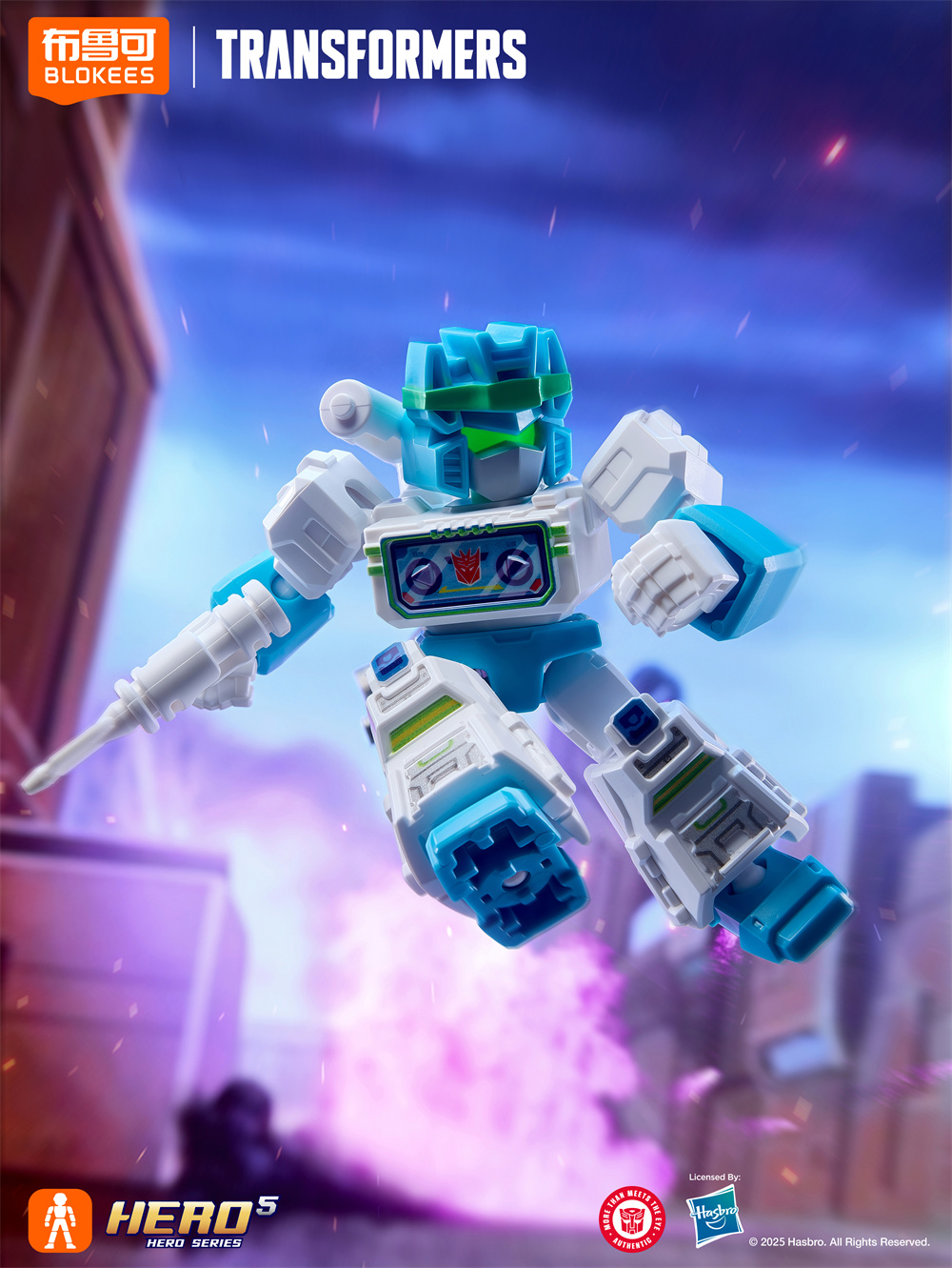 Blokees originais transformação um blocos de construção optimus prime megatron bumblebee shockwave caixa cega figura coleção brinquedos