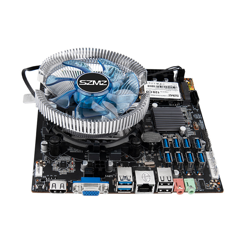 Placa base ATX-B75E ordenador de escritorio, memoria DDR3, disco duro de 128G, procesador G530, CPU, disipador de calor