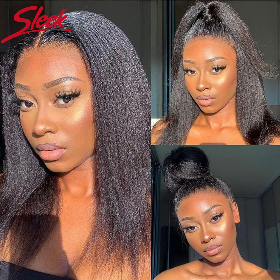 Pacotes lisos elegantes do cabelo humano de Yaki para as mulheres 4 #   Extensões de cabelo humano de cor marrom 3 peças Yaki cabelo brasileiro remy reto
