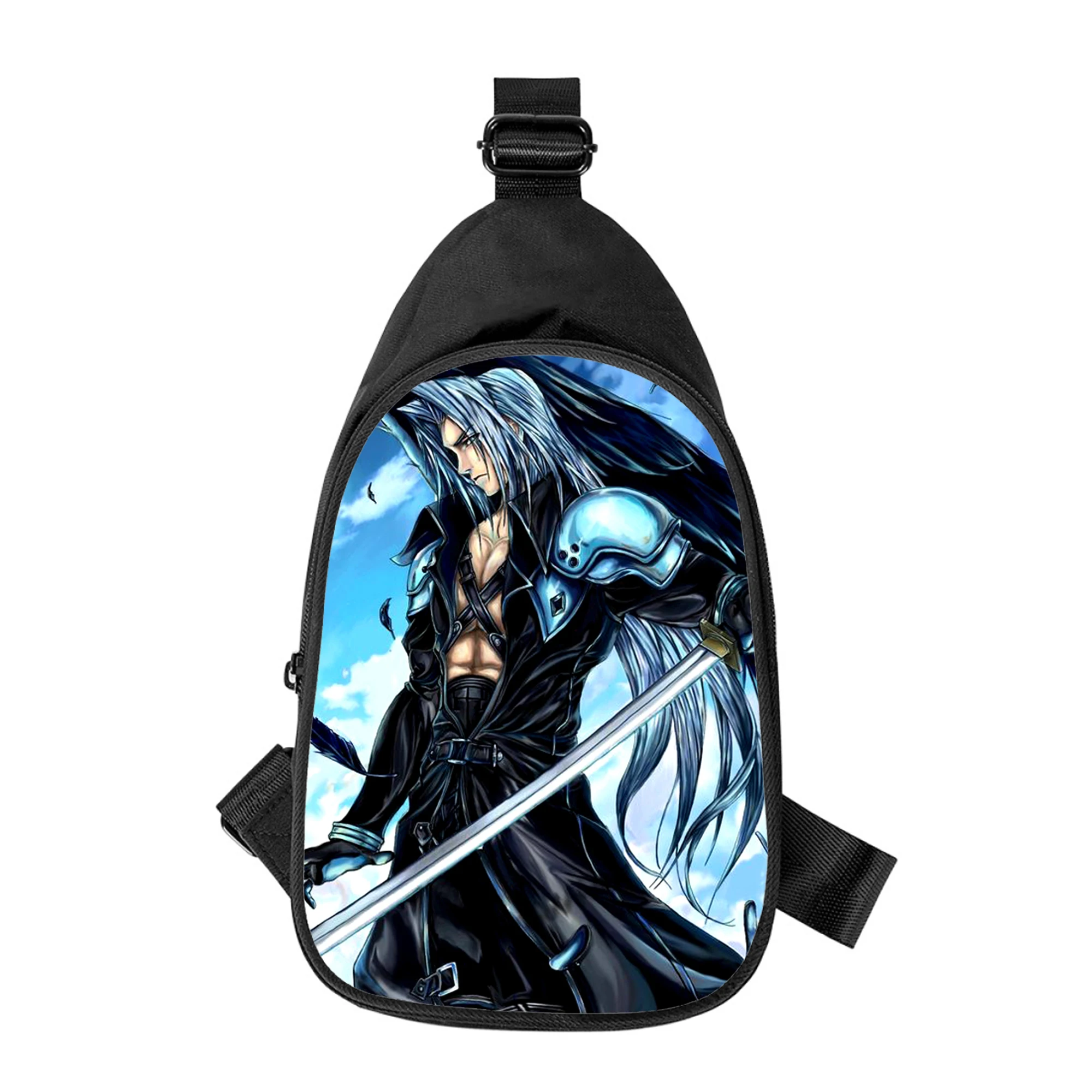 Letzte Fantasie Sephiroth 3D-Druck neue Männer Kreuz Brusttasche diagonal Frauen Umhängetasche Ehemann Schule Hüft tasche männliche Brust packung
