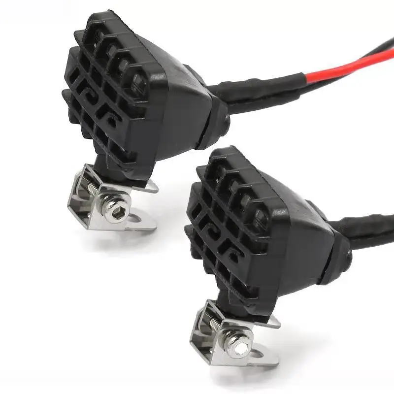 RC Car Round Roof LED Headlights Spotlight with Bracket for 1/10 Crawler Traxxas TRX4 TRX6 Axial SCX10 III YK4082 Tamiya CC01