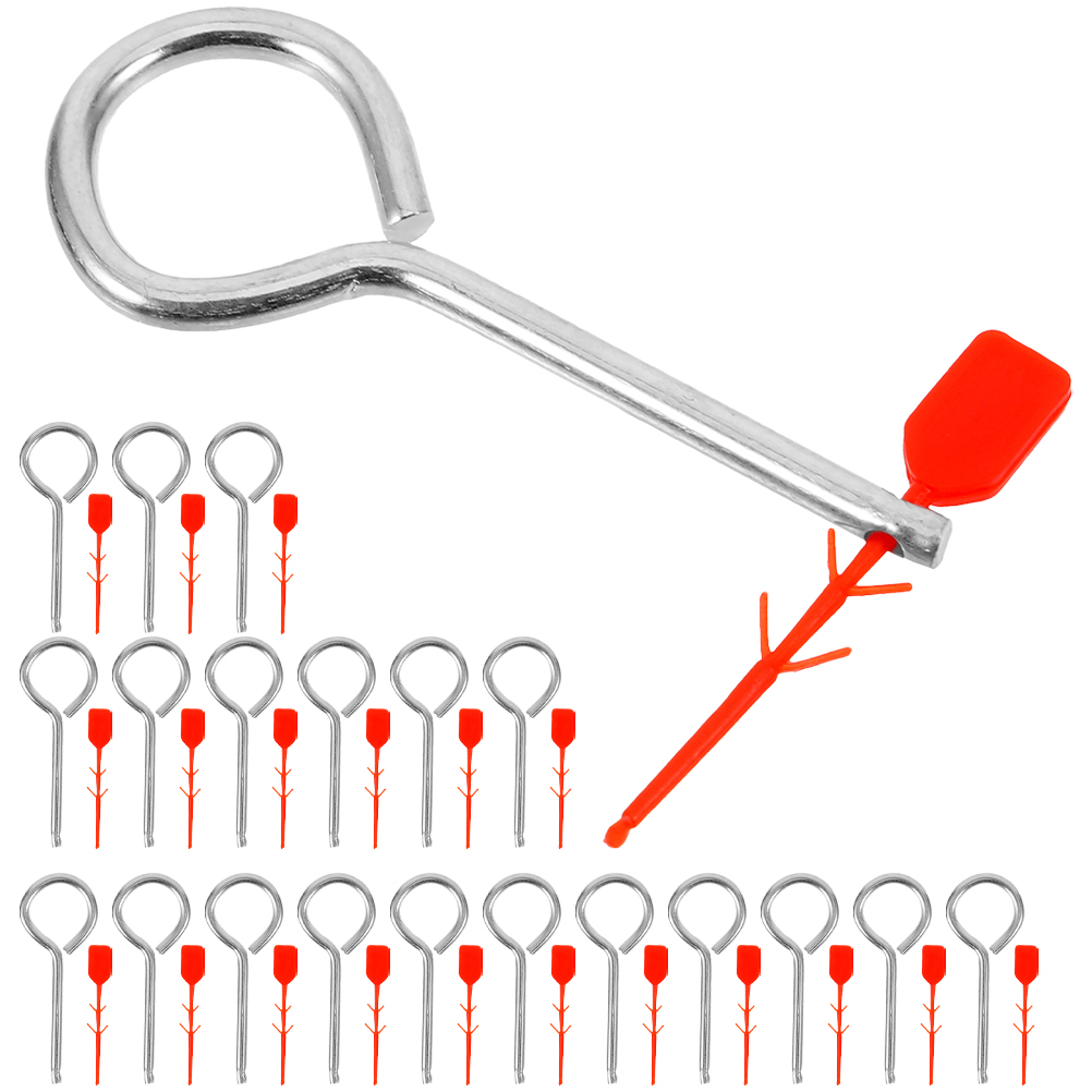 50 Sets Fire Extinguisher Safety Pins Iron Latch Lock Round Security Equipment Accessories Replacement Pull Seals