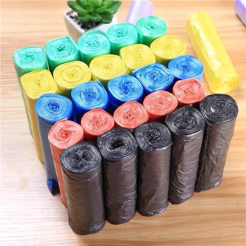 100Pcs 5 Rolls 1 Pack Household Disposable Trash Pouch Kitchen Storage Garbage Bags Cleaning Waste Bag Container Plastic Bag
