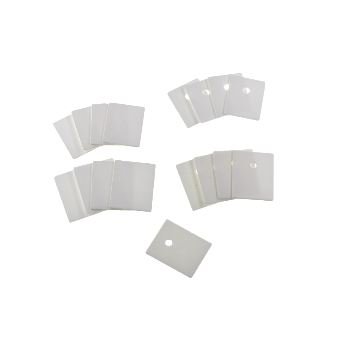 アルミニウム残留断熱材熱性セラミックパッド、シール、TO-3P、220、247、12、14、17、20x18、20、22、25x0.6、1mm穴10個