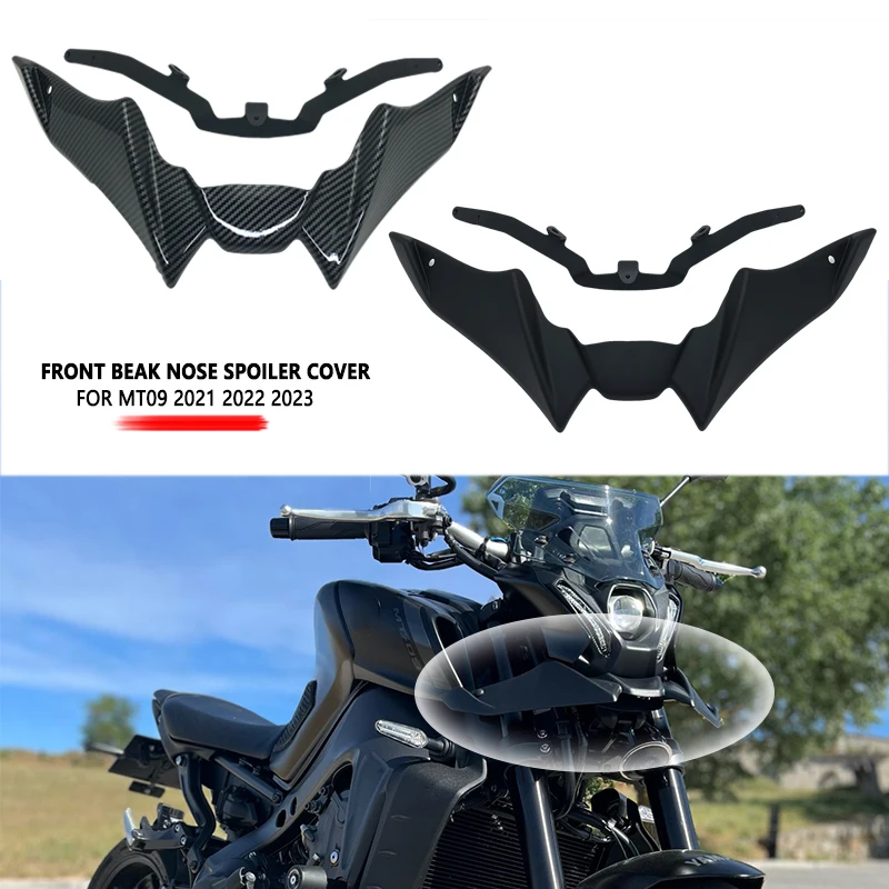 Pasuje do YAMAHA MT-09 MT09 MT 09 SP 2021-2023 Przedni błotnik motocykla Dziób Nos Stożek Przedłużenie Przedłużacz Osłona Spoiler Pokrywa