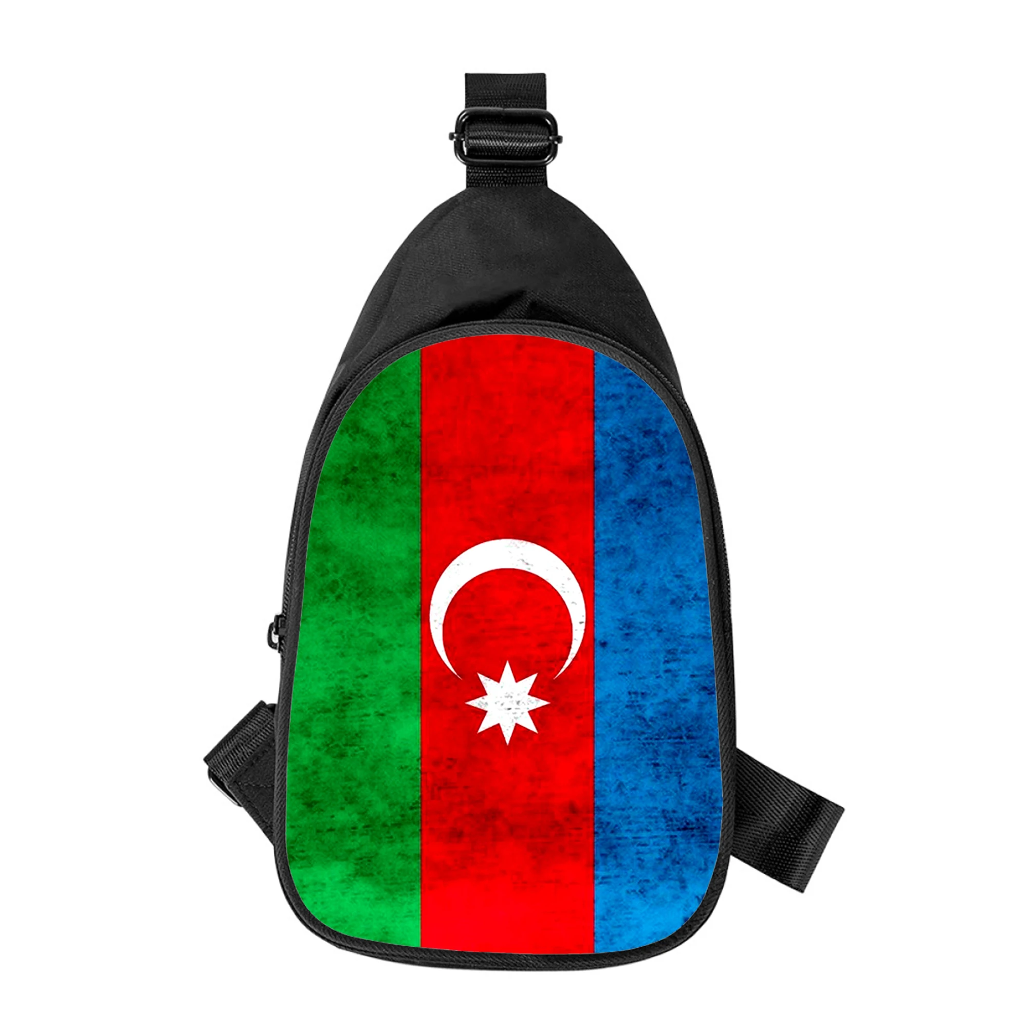 Azerbaijan National flagge drucken neue Männer Kreuz Brusttasche diagonal Frauen Umhängetasche Ehemann Schule Hüft tasche männliche Brust packung