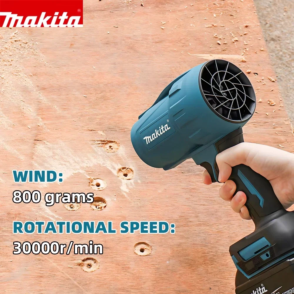 Makita 30000RPM ventilador violento Turbo Jet ventilador 18V plumero de aire eléctrico velocidad del viento Turbo recargable con herramienta de limpieza de coche ligera