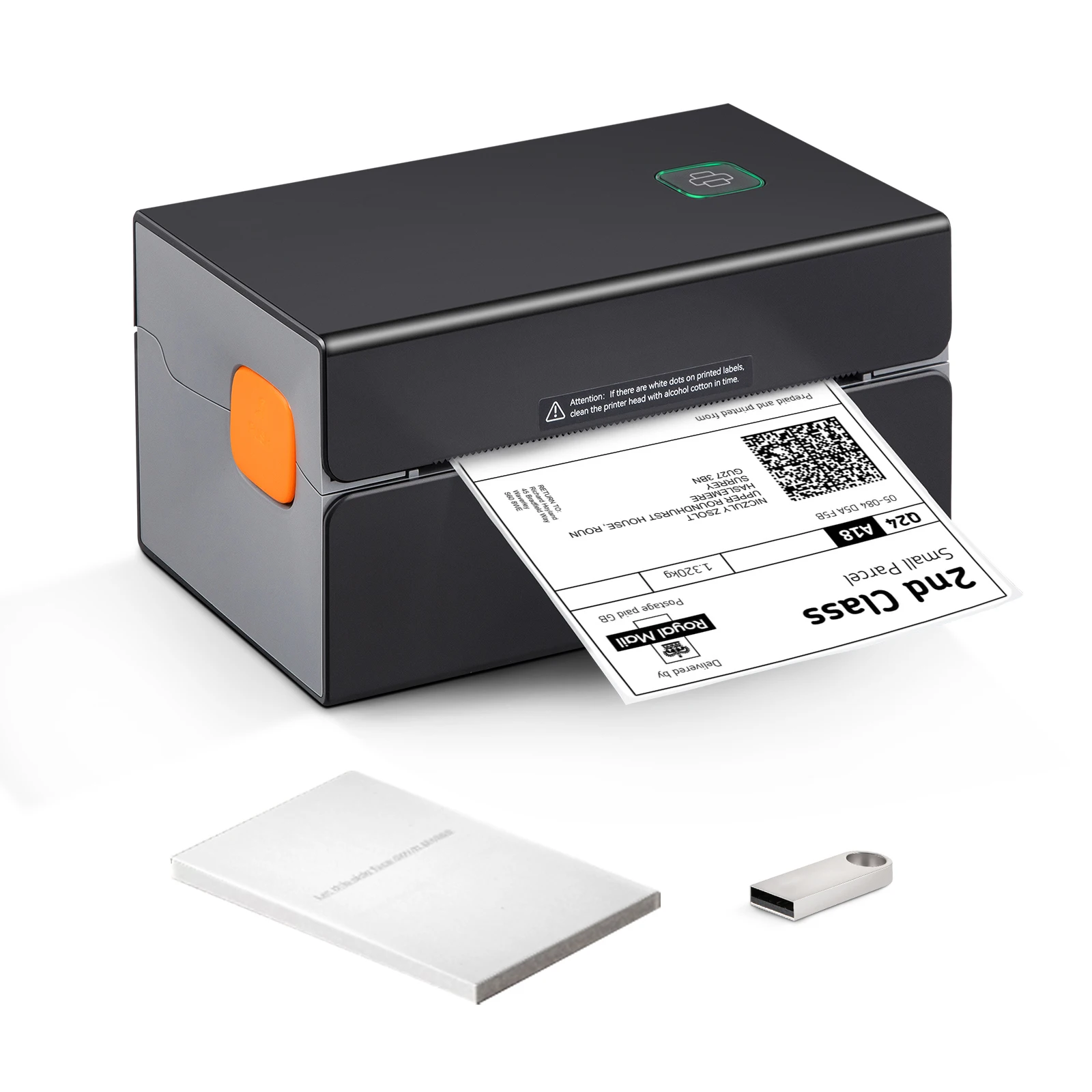 Impressora térmica de etiquetas SucceBuy 300DPI Bluetooth e reconhecimento automático de etiquetas para pacotes de envio 4x6 USB adesivo de código de barras