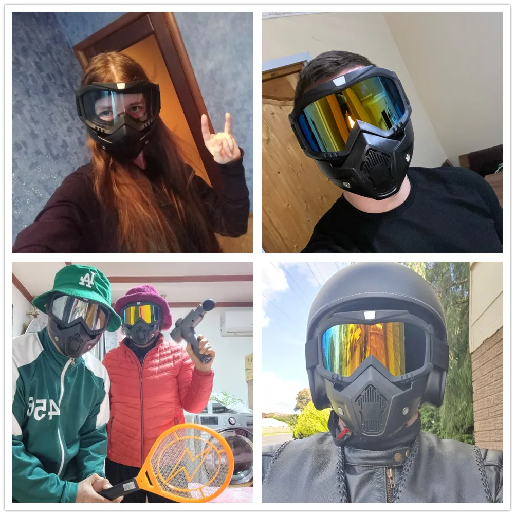 Occhiali da motocross antipolvere Occhiali da moto regolabili Traspiranti Protezione integrale per moto Dirt Bike Maschera fuoristrada