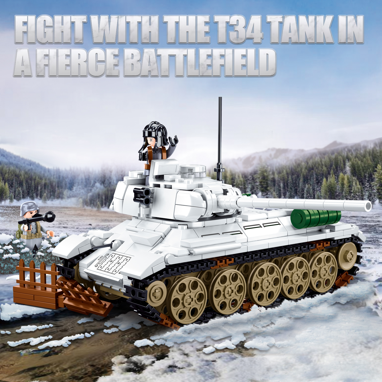 518 個 T34-85 中戦車ビルディングブロック WW2 重戦車戦車兵士フィギュアモデルレンガセット知育玩具ギフト子供のため