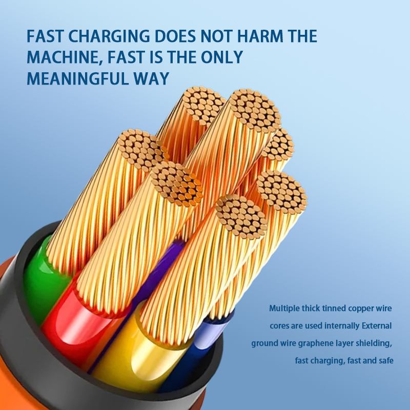 120W Fast Charging Type C Cable 6A Liquid Silicone Cable 180 Degree Rotating Connector Compatible with Xiaomi Huawei Samsung