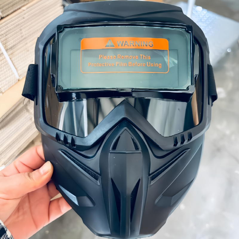 Съемная сварочная маска с регулируемой лентой для резки, автоматически затемняющие сварочные очки, маска сварщика, рабочее защитное снаряжение, пыленепроницаемость