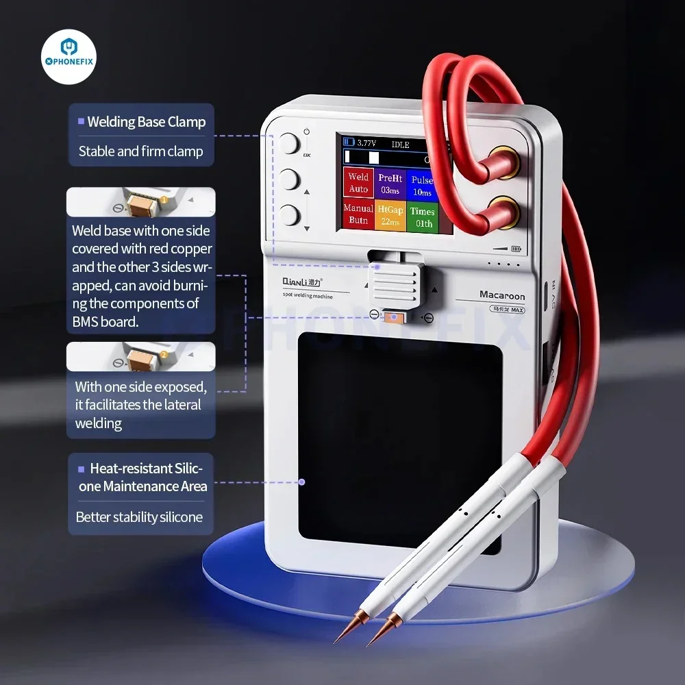 Qianli Macaron Max 2 Spot Welding Machine Adjustable 6 Speed Pulse Time Micro Spot Welder for Phone 11-15PM Battery repair tools