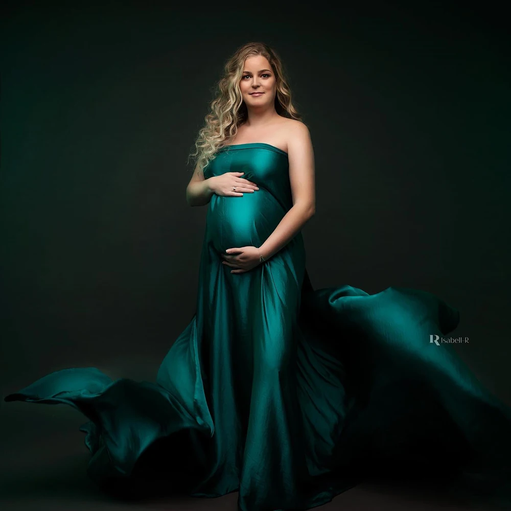 Maternity Photography Props Photoshoot Background Cloth Bright Soft Satin Luster Fabric Studio Shooting Accessories