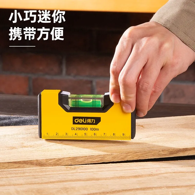 100mm Portable Magnetic Pocket Level High-precision Aluminum Structure Spirit Bubble Level Horizontal Level