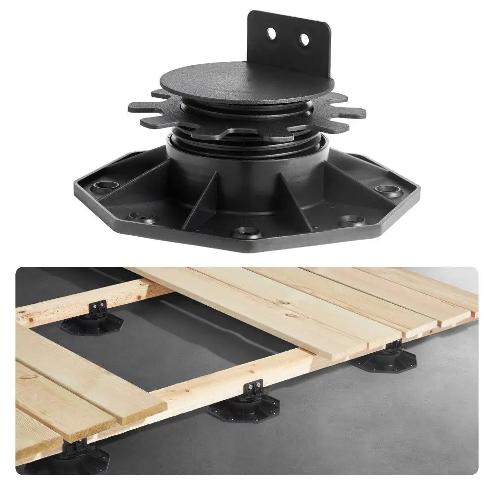 Adjustable Deck Support Pedestal Base 12 Pcs Height Range 1.18 to 2.36 Inches for Outdoor Flooring Installation