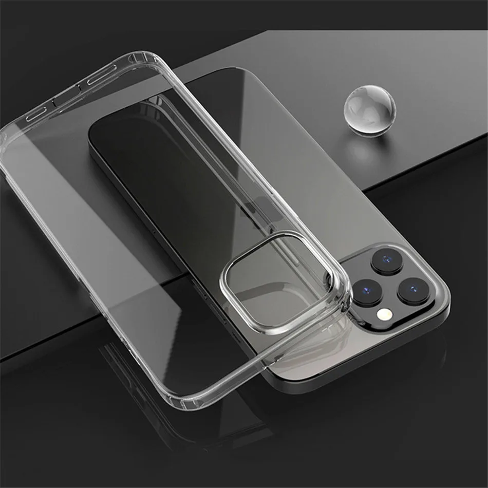 Custodia in silicone trasparente ultra sottile per iPhone 16 15 14 13 12 11 Pro Xs Max Mini XR X 7 8 6s Plus 6 SE 2020 2022 2016 5S Cover posteriore