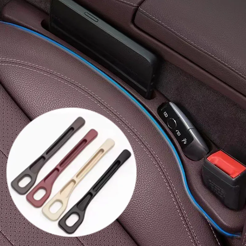 Tira de enchufe para espacio de asiento de coche, organizador de almacenamiento para espacio de asiento a prueba de 2025, costura lateral, relleno de espacio de coche, decoración Interior Universal, 2 uds.