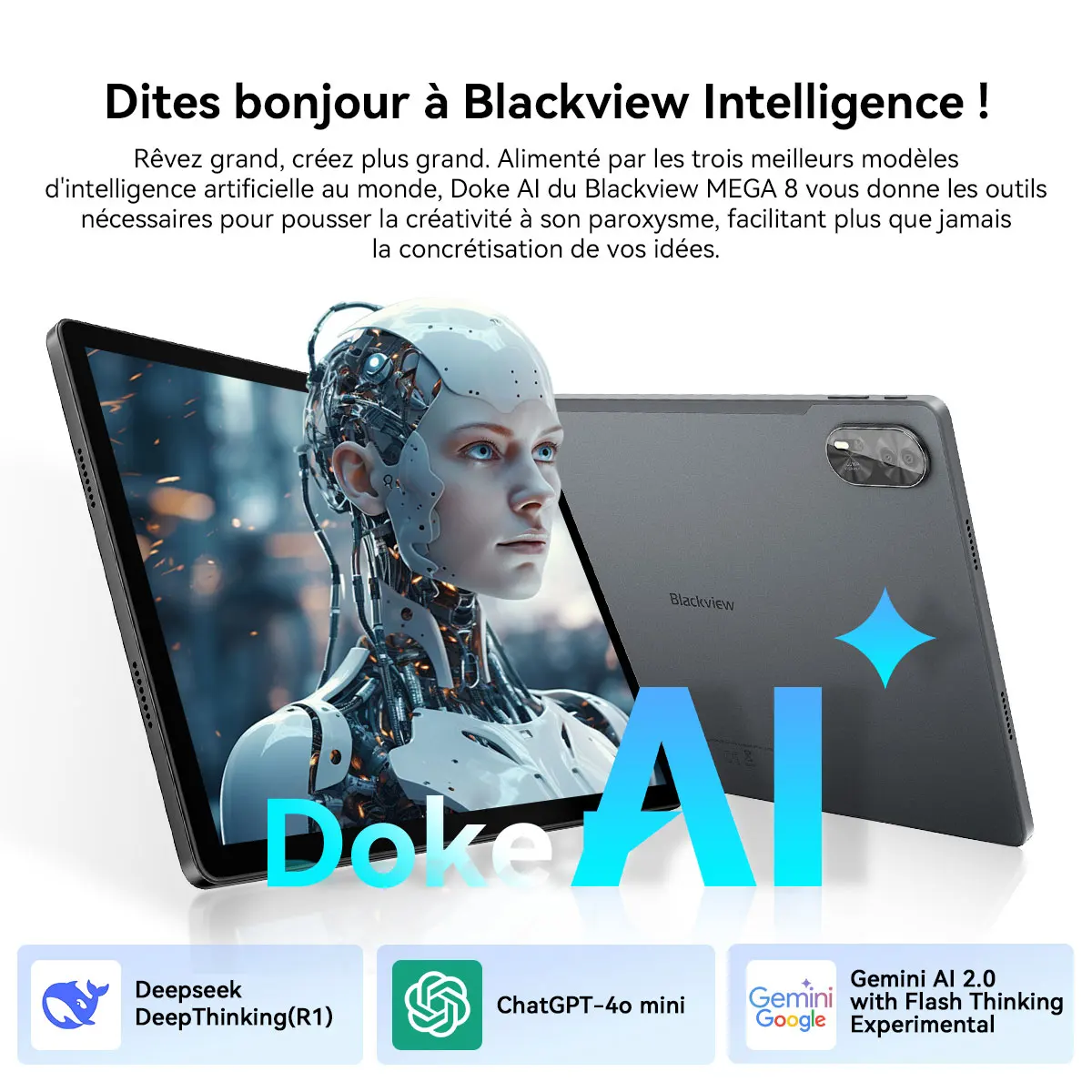 Tablet Blackview Mega 8 [Geen EU-oplader]  11000mAh 13" FHD Scherm 36GB+512GB 50MP+13MP+0.08MP Android 15 90Hz 2K Dual SIM 4G 1080P