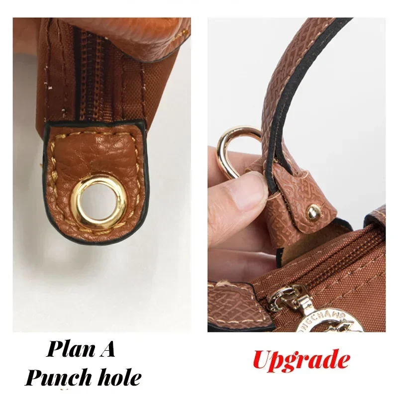Nuevos accesorios de transformación de bolso para Mini correas de bolso Longchamp, correa de hombro de cuero genuino sin perforaciones, conversión cruzada