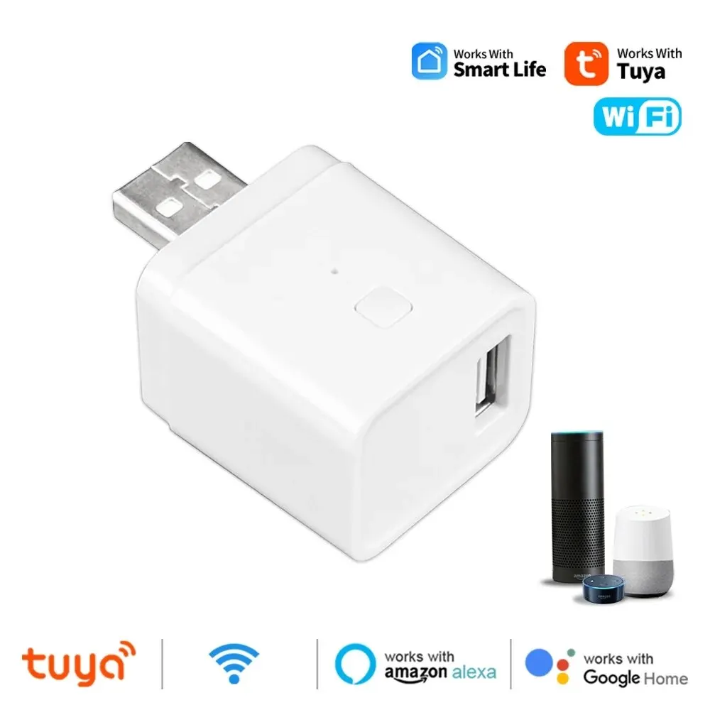 Tuya WiFi Micro USB Adapter 5V WiFi USB Power Adapter Smart Timing Charge Plug Współpracuje z Alexa Google Assistant Smart Life