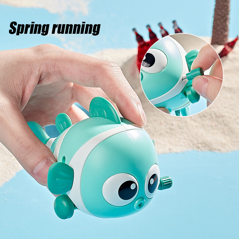 Bonito corrente palhaço brinquedo de condução de corda dos desenhos animados pequenos peixes crianças balanço quebra-cabeça do bebê pai-filho interativo das crianças g