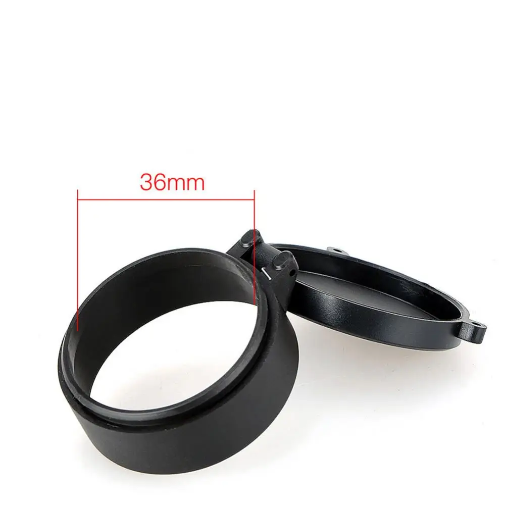 25 64mm Rifle alcance caza puntería cubiertas de lente óptica telescópica abatible hacia arriba tapa de resorte cubierta antipolvo accesorios de caza