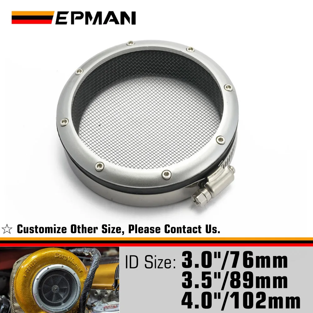 EPMAN 3 "/3.5" /4" ターボインレットグリルプロテクターガードターボチャージスクリーンメッシュエアインレットフィルターカバー EPAA11G02