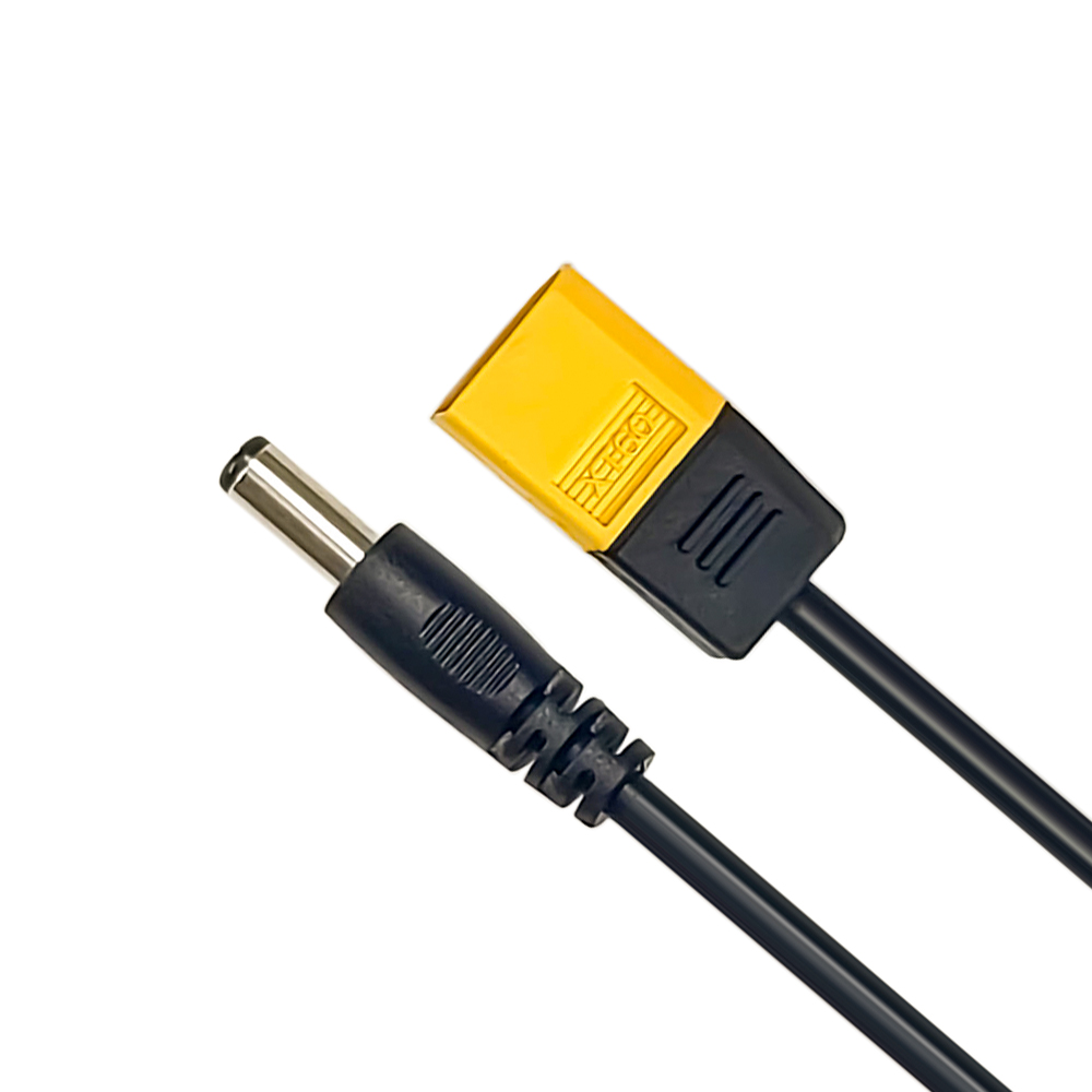 Conector bala macho xt60 para macho dc dc5525 cabo de alimentação 5.5x2.5mm adaptador para ts101 pin64 ferro de solda eletrônico