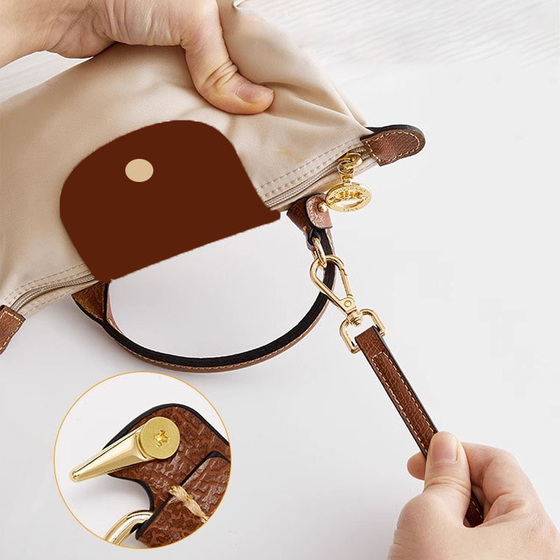 Tracolla di ricambio in pelle per borsa a tracolla per mini borsa Longchamp senza accessori per borse con modifica di punzonatura