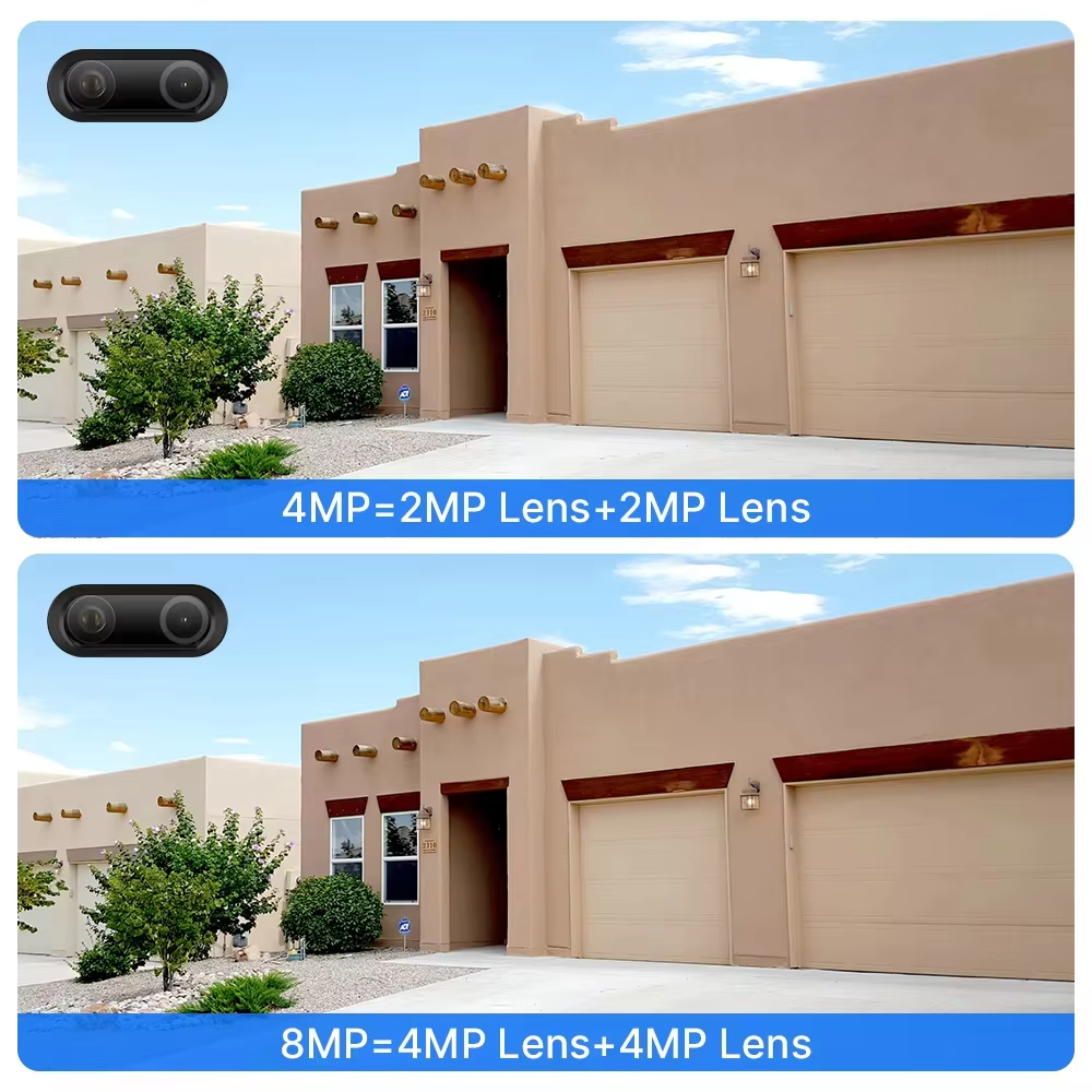 Caméra de permission Extérieure PTZ IP Wifi 4K 8MP, Dispositif de Sécurité avec Suivi existent et Vision Nocturne, Zoom 8X, pour Touriste, P2P
