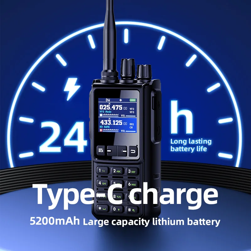 ​SHJ H28Y Handheld HF Radio | 10W High Power | CB/SSB/HF Coverage | 960 Channels | BT Wireless Freq Programming​