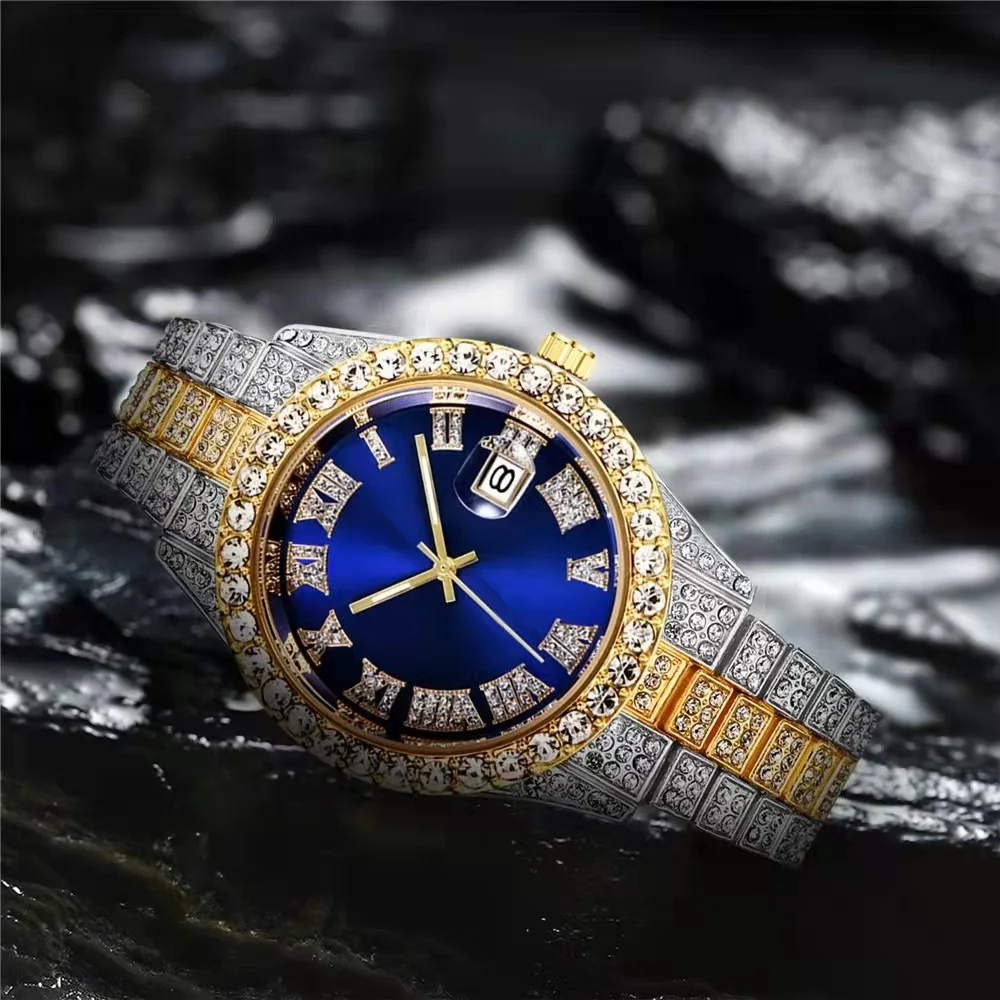 Chất Lượng Cao Thời Trang Sang Trọng Cao Cấp Mantianxing Kim Cương Thép Không Gỉ Thắt Lưng Nam Đồng Hồ Thạch Anh Trai Kinh Doanh Thể Thao Đồng Hồ Retro