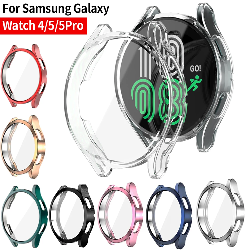 Đồng Hồ Dành Cho Samsung Galaxy Samsung Galaxy Dây 4/5 40Mm 44Mm Bảo Vệ Màn Hình TPU Toàn Năng Ốp Lưng Bảo Vệ cho Đồng Hồ 5 40Mm 44Mm