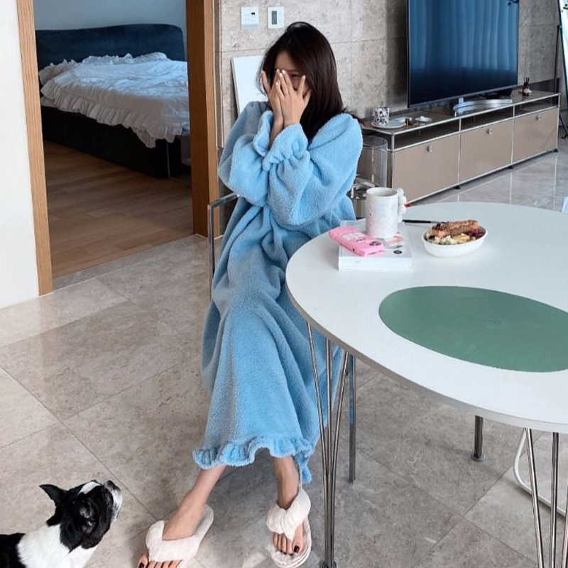 Camisola feminina lazer sólido doce estilo princesa ulzzang renda sólida chique sleepshirts adorável macio casa wear nighty 2022