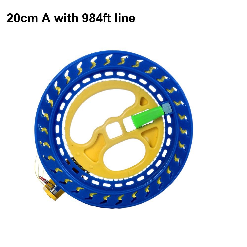PET 16/18/20cm Kite Reel Winder Fire Wheel String Spool with 1312Feet Line Come with Lock Kite Line Winder Handle Tool