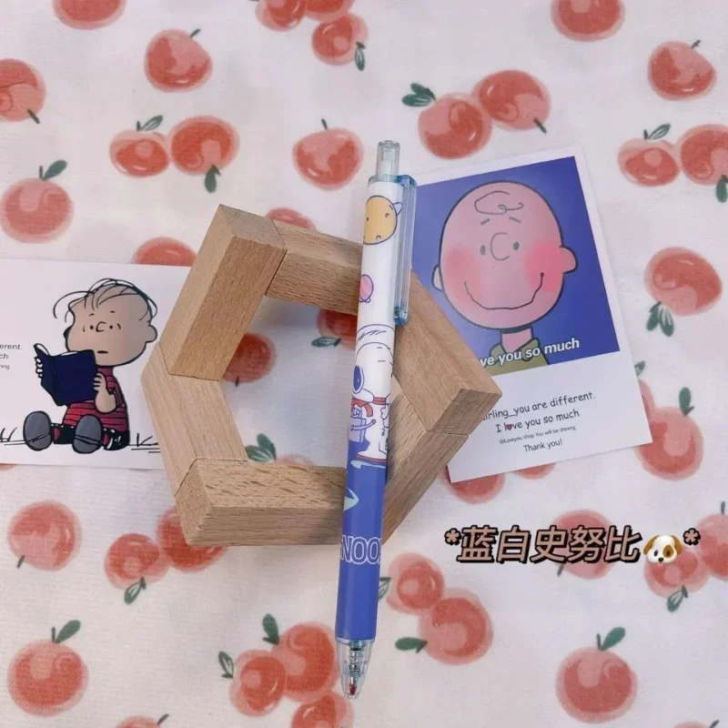 6 Stück Snoopy Neutralstift 0,5 mm schwarzer Wasserstift zum Schreiben von Notizbüchern Mädchen CuteSchool Bürobedarf Zubehör Schreibwaren Geschenk