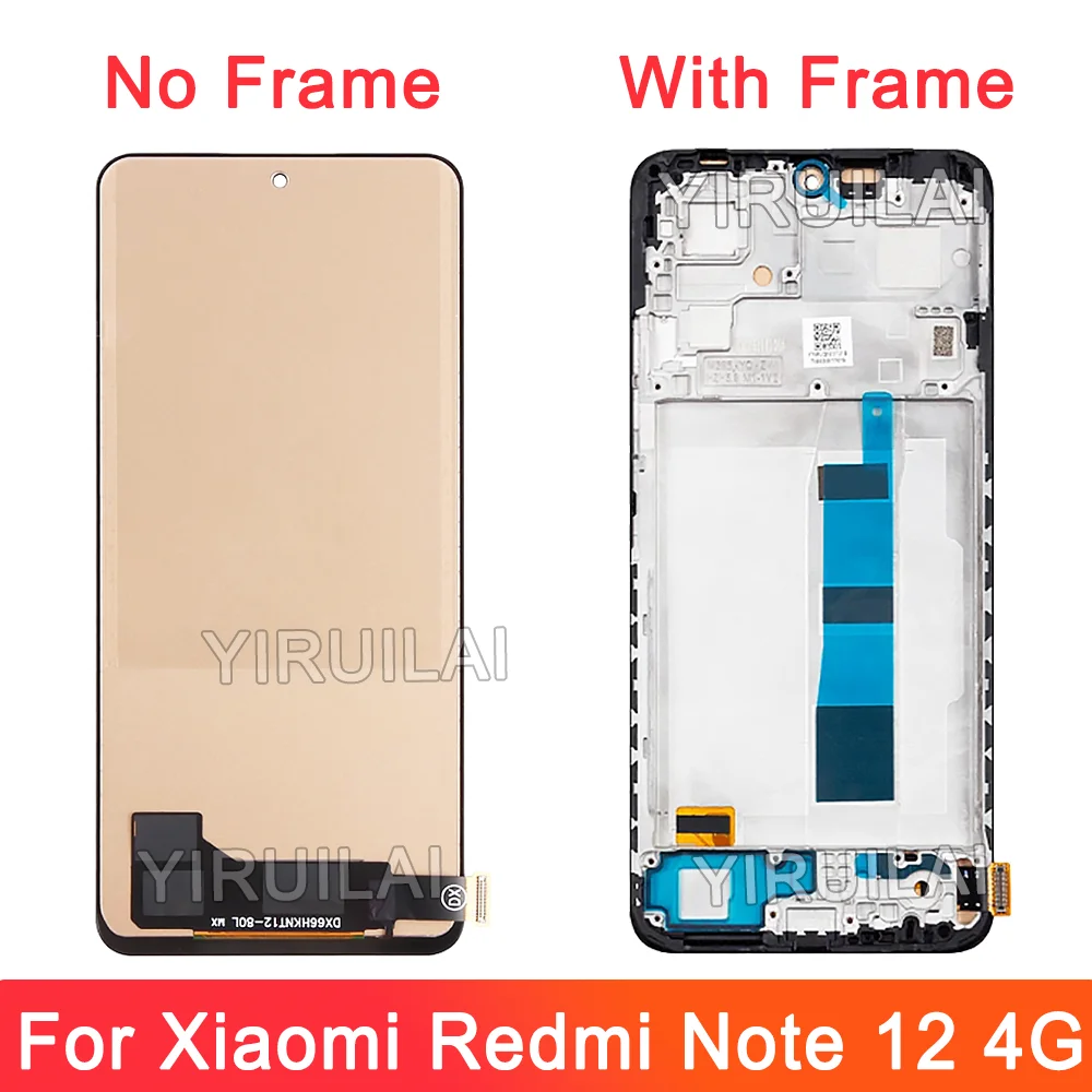 Tft para xiaomi redmi note 12 4g 23021raaeg 22111317i display lcd tela de toque digitador assembléia para redmi note 12 4g lcd