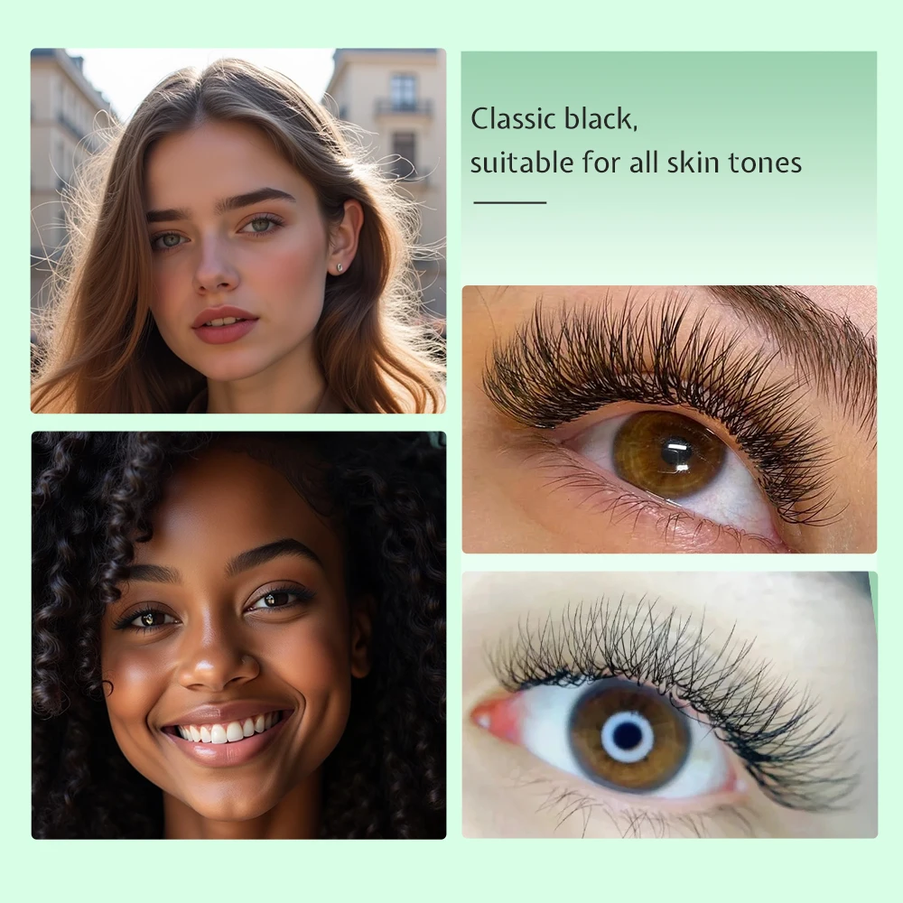 Yelix New 3D W Shape Small Opening Eyelash Extension Premade Volume Lashes L M Narrow 3D W Lashes Faux Eyelashes Makeup Tools