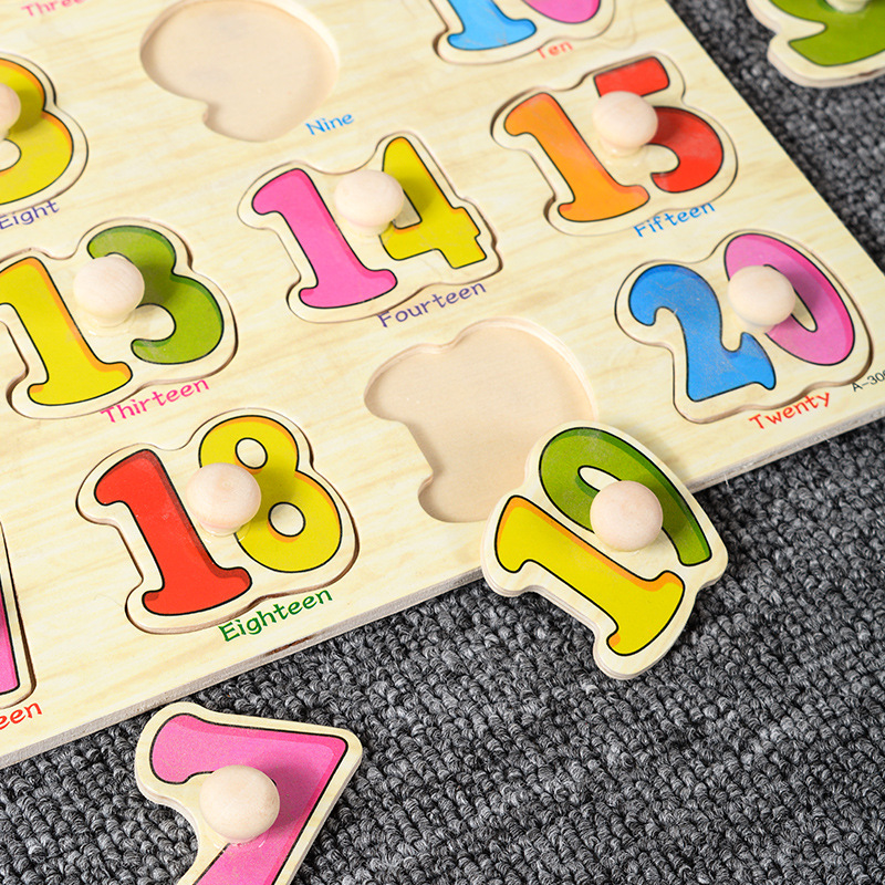 Montessori brinquedos do bebê de madeira peg quebra-cabeças mão grab placas brinquedos tangram quebra-cabeça dos desenhos animados animais frutas 3d quebra-cabeças brinquedos educativos