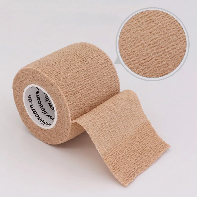 Beige kleurrijke sport zelfklevende elastische bandage wrap tape 4,8 m Hansaplast voor kniesteunpads vinger enkel palm schouder