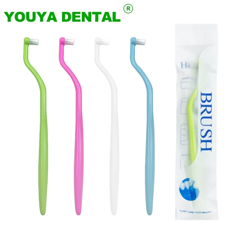 5pcs Orthodontic Toothbrush Interdental Brush Single-Beam Soft Hair Flat Head Tooth Brush Teeth Cleaning Oral Hygiene Tools New
