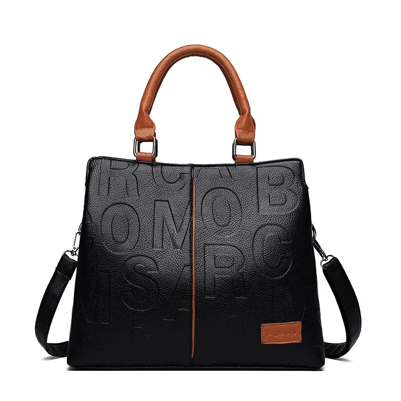 Bolsa de ombro casual de couro PU para mulheres, bolsa de viagem de grande capacidade de designer de luxo