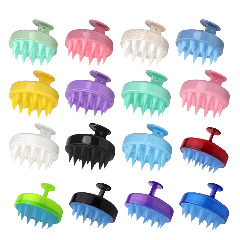 Cepillo de champú de silicona para masaje del cuero cabelludo, peine para el cabello, picazón de raíz, limpia el cuero cabelludo, cepillo de masaje corporal completamente, cepillo de baño