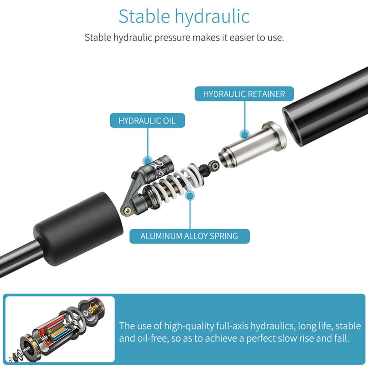 Graue Stützstange 195 mm 8 mm Auto-Gasdruckstangen Gasfederhaube 250 N 380 N Stützstange Stoßdämpferlift für Wohnmobil, Bett, Fenster, Bus, Wohnwagen