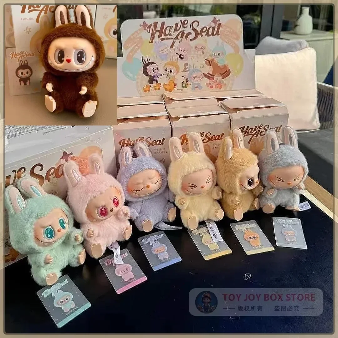 Новая серия Labubu Have A Seat BIG INTO ENERGY ПВХ кукла-подвеска Модель Kawaii The Monsters слепая коробка Подарок Labubu Macaron 3rd