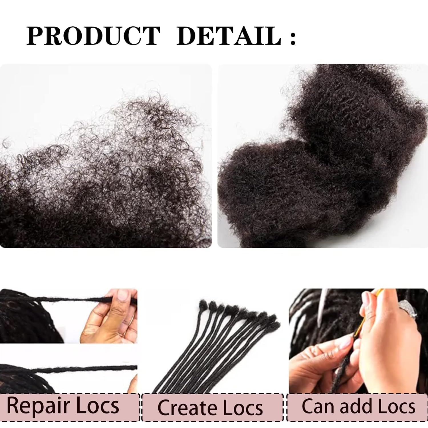 เส้นผมมนุษย์ขนาดใหญ่ Afro Kinky 8นิ้ว30กรัม/มัดผมอัฟโฟร100% มัดผมเป็นกลุ่มเส้นผมมนุษย์อัฟโฟรผมหยิกก่อนย้อม